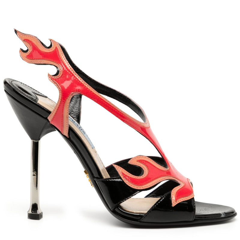 Flame Patent Leather Heels