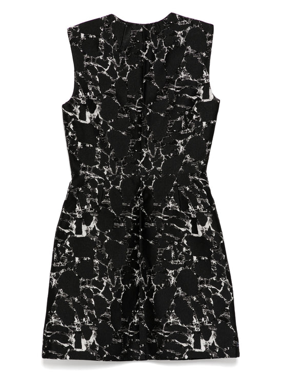 Balenciaga Marble Jacquard Zip City Dress