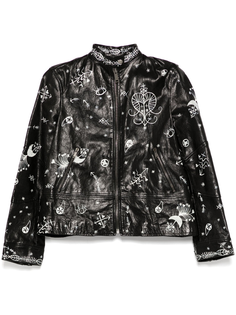 Graffiti Leather Jacket