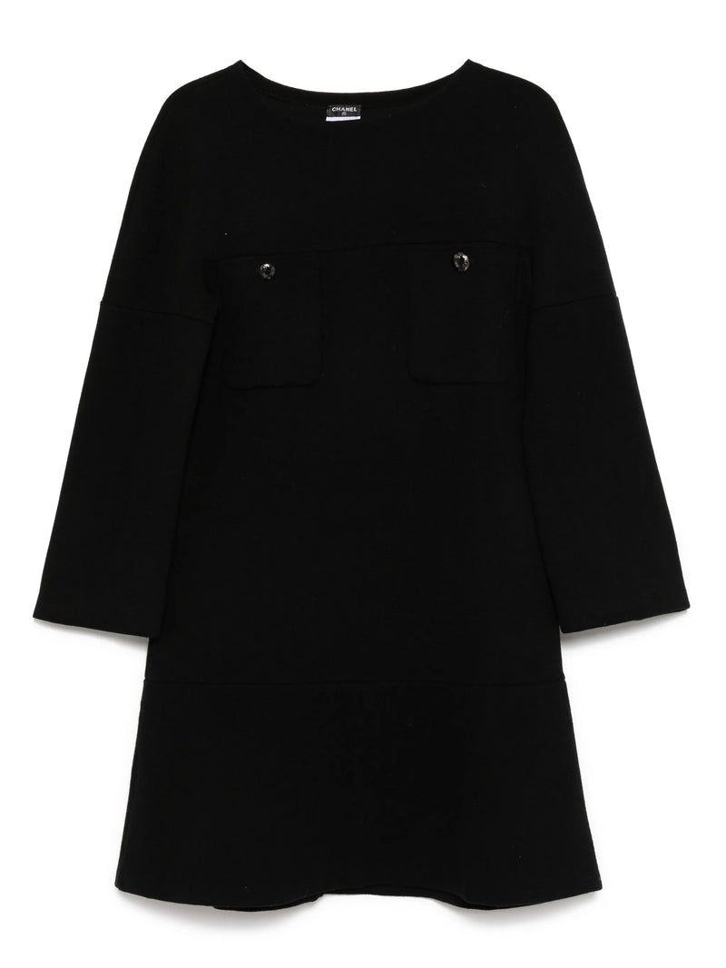 Long-Sleeve Wool Dress