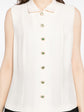 White Embellished Button-Up Shirt