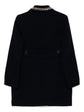 Chain Collar Navy Coat