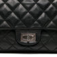 Reissue 2.55 Black Quilted Double Flap Bag