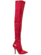 Panelled Red Boots