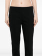 Tapered Textured Black Trousers