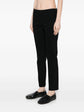 Tapered Textured Black Trousers