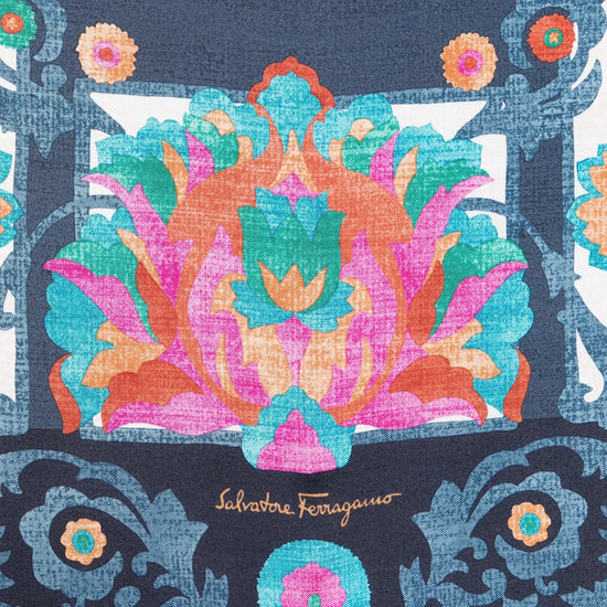 Ferragamo Flower Silk Scarf