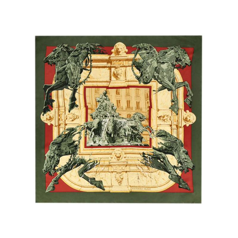 La Fontaine De Bartholdi Silk Scarf 90