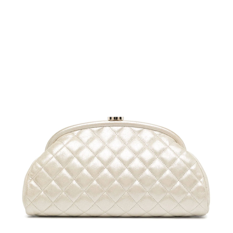Champagne Quilted Timeless Clutch