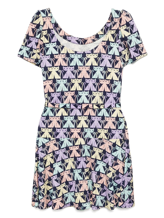 Cat Printed Dress