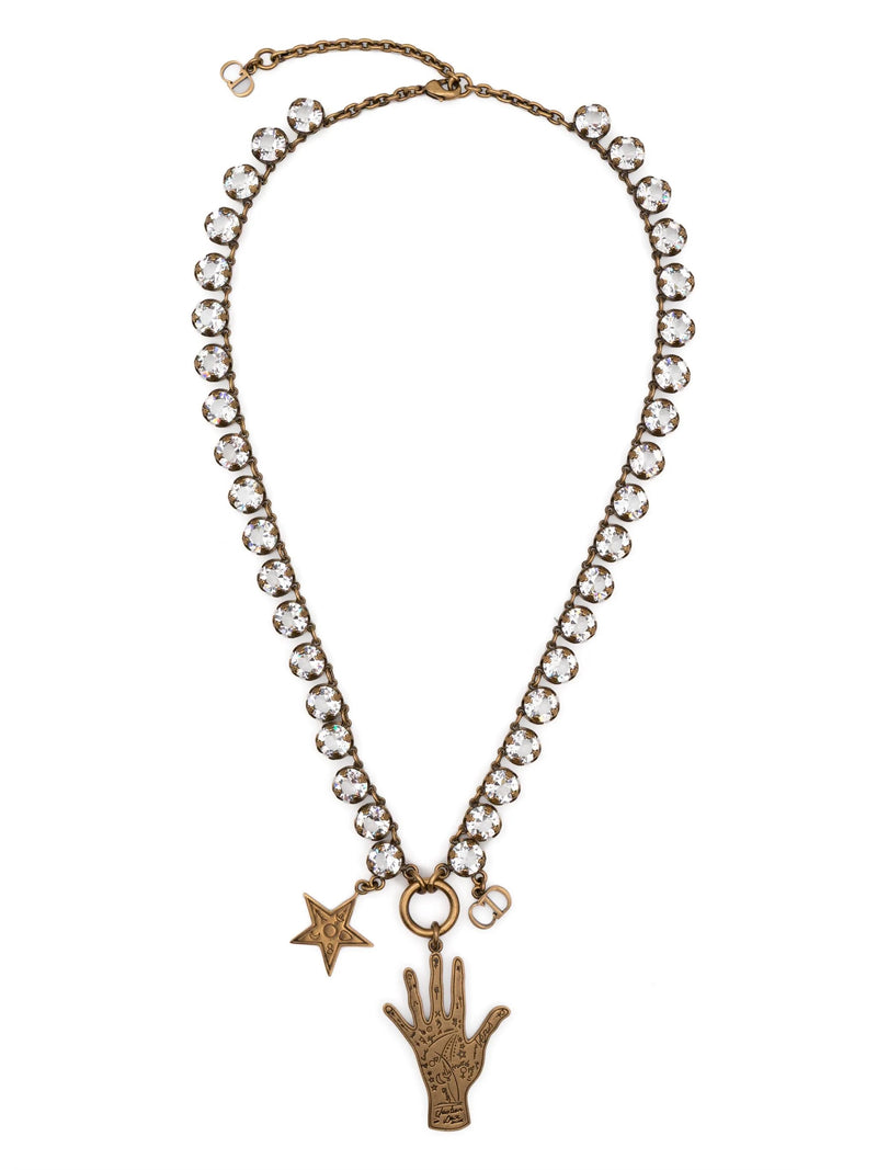 Dior Crystal Palm Reading Necklace