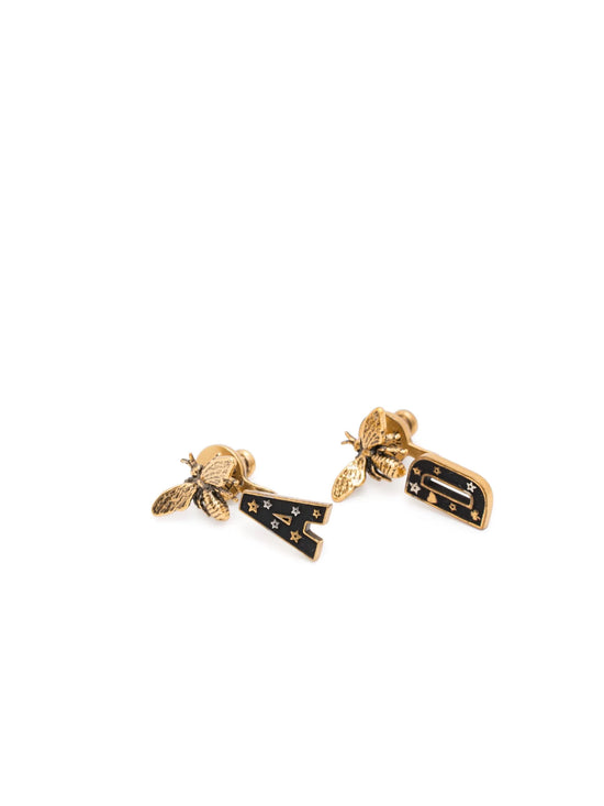 Dior "A" and "D" Bee Earrings