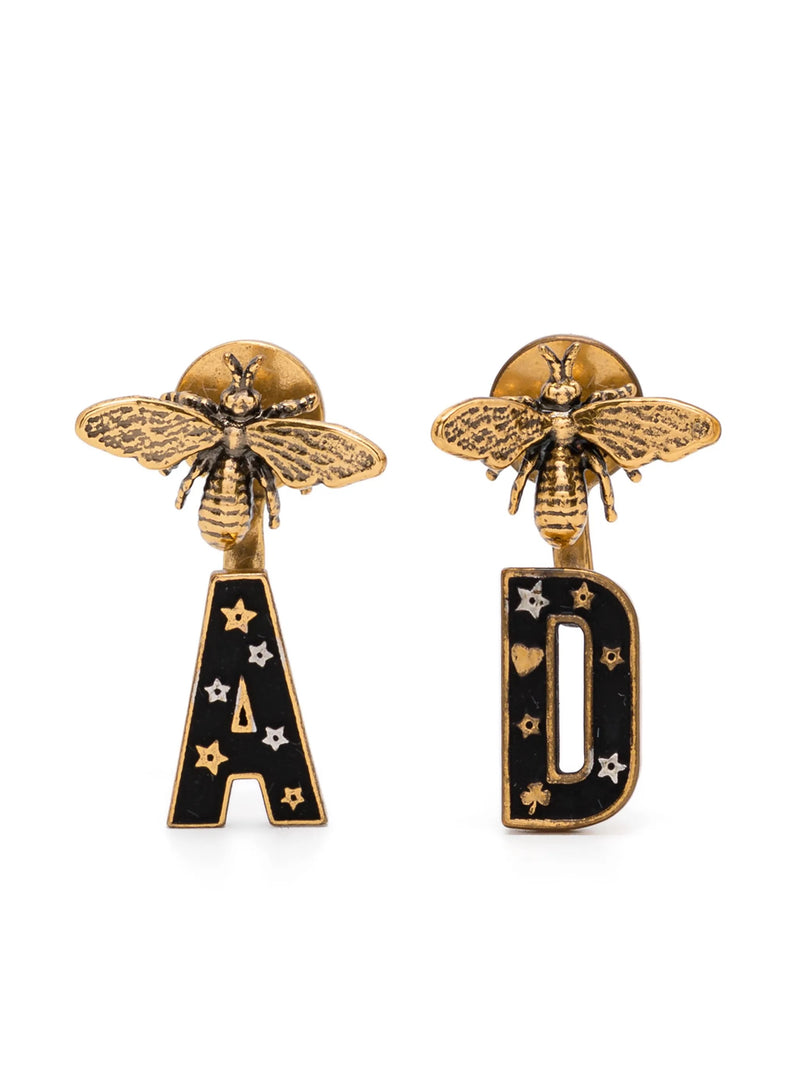 Dior "A" and "D" Bee Earrings