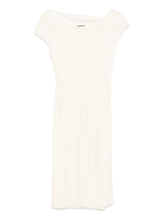 Cream Rosette Dress