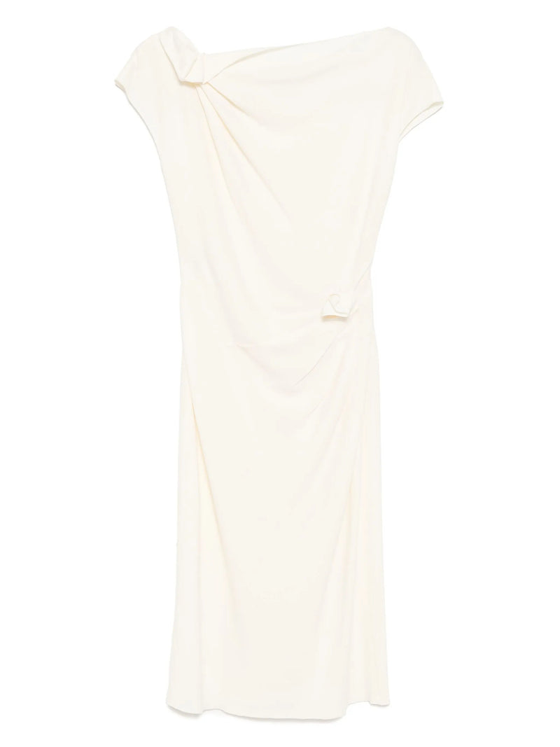Cream Rosette Dress