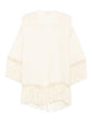 Cream Fringe Wool Jumper