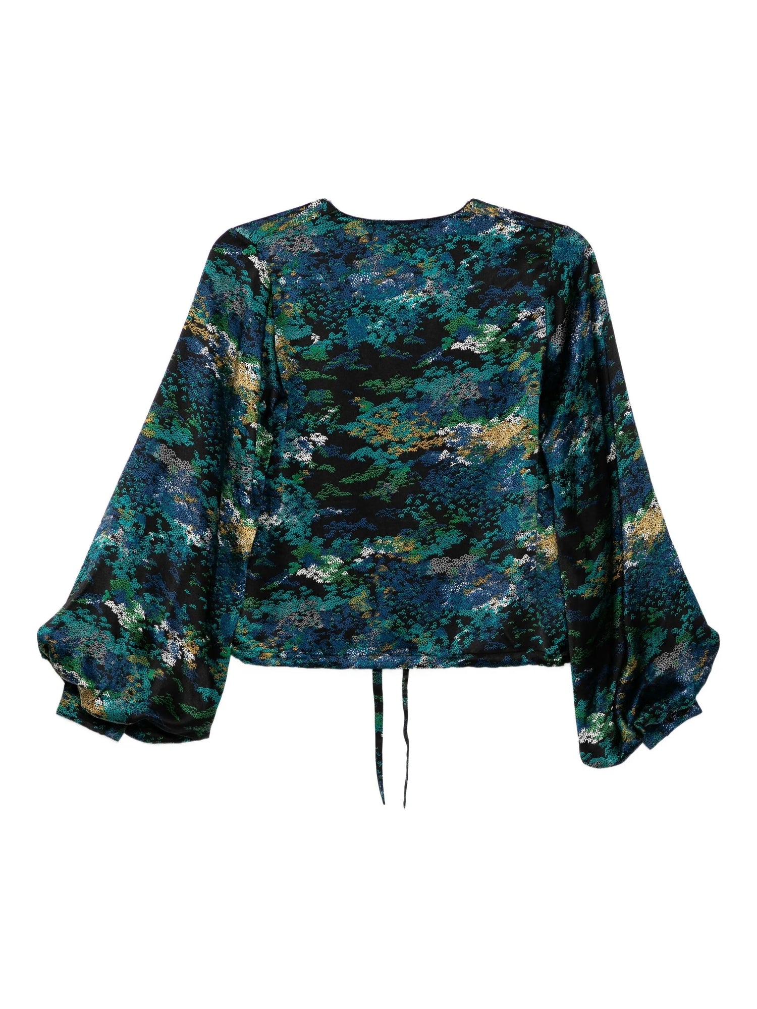 Saint Laurent Saint Laurent Floral patterned blouse with long sleeves on a white background