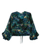Saint Laurent Floral patterned blouse with long sleeves on a white background