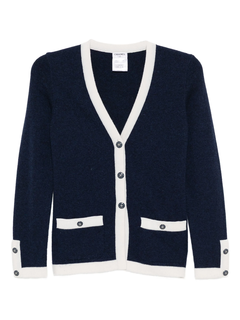Navy Cashmere Cardigan