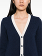 Navy Cashmere Cardigan
