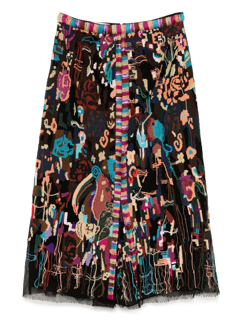 Valentino Embroidered Maxi Skirt
