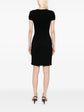 Black Short-Sleeve Wool Dress