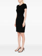 Black Short-Sleeve Wool Dress