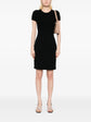 Black Short-Sleeve Wool Dress