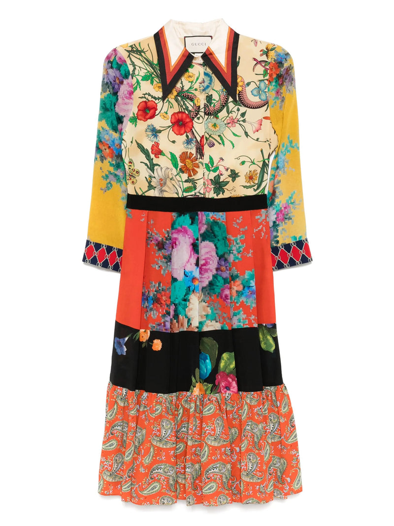 Multicolour Printed Shirt Dress