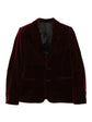 Burgundy Velvet Blazer