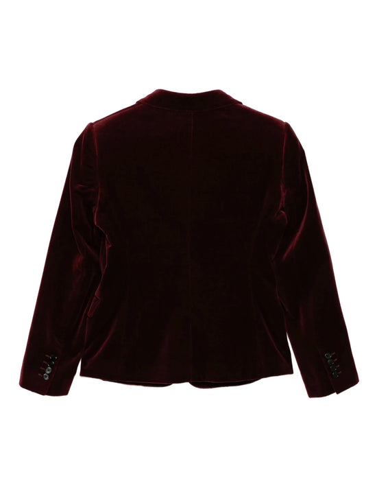 Burgundy Velvet Blazer