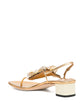 Gold Appliqué Leather Sandals
