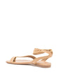 Beige Embellished Flat Sandals
