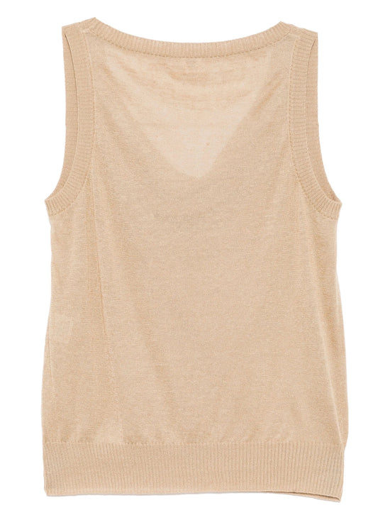 Beige Knit Vest