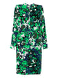 Green Abstract Print Dress