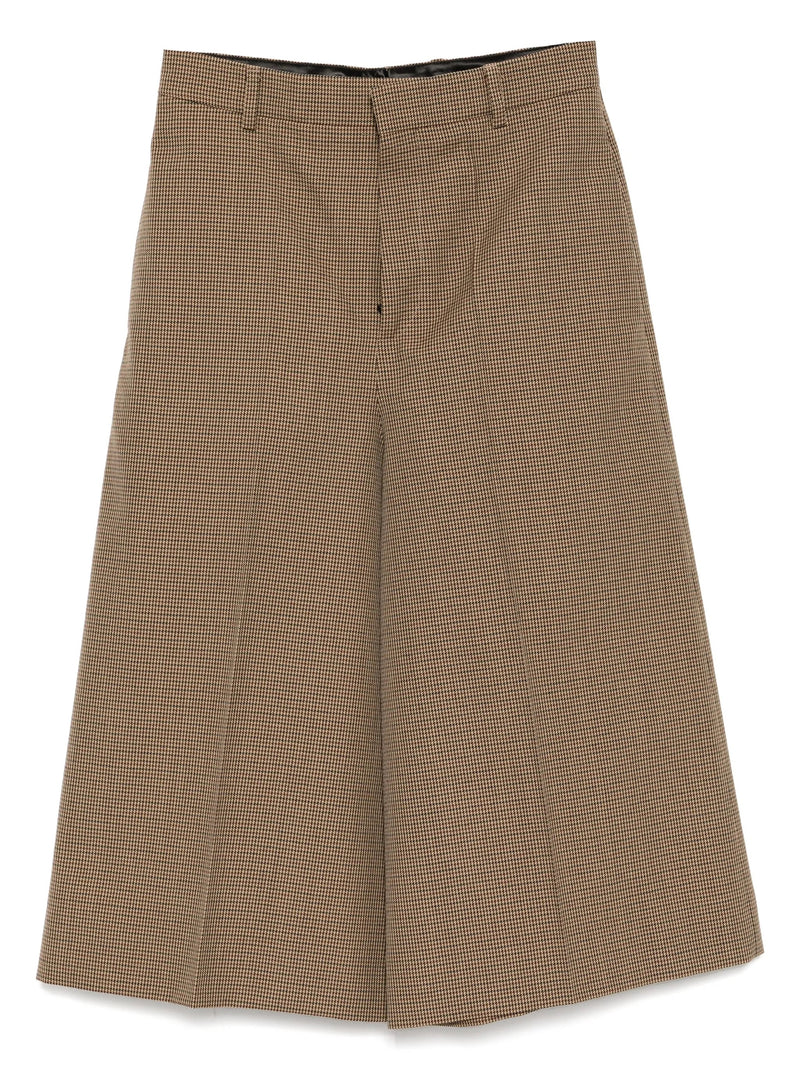 Brown Houndstooth Culottes