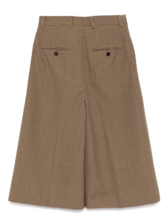 Brown Houndstooth Culottes