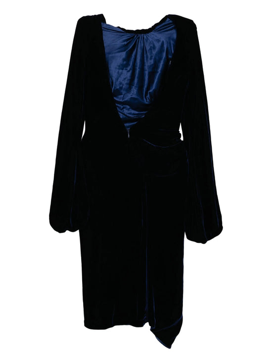 Navy Velvet Dress