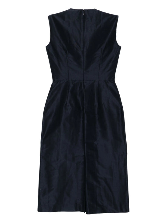 Navy Flower Appliqué Dress