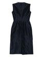 Navy Flower Appliqué Dress