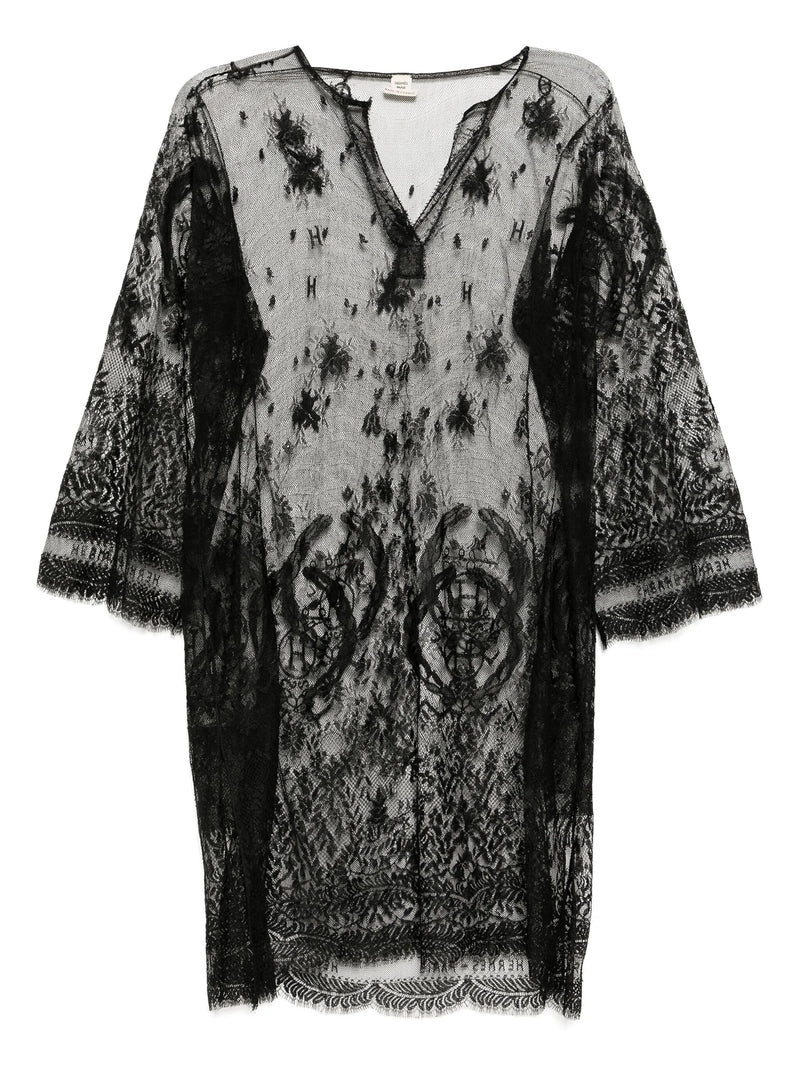 Black Lace Mesh Cover-Up