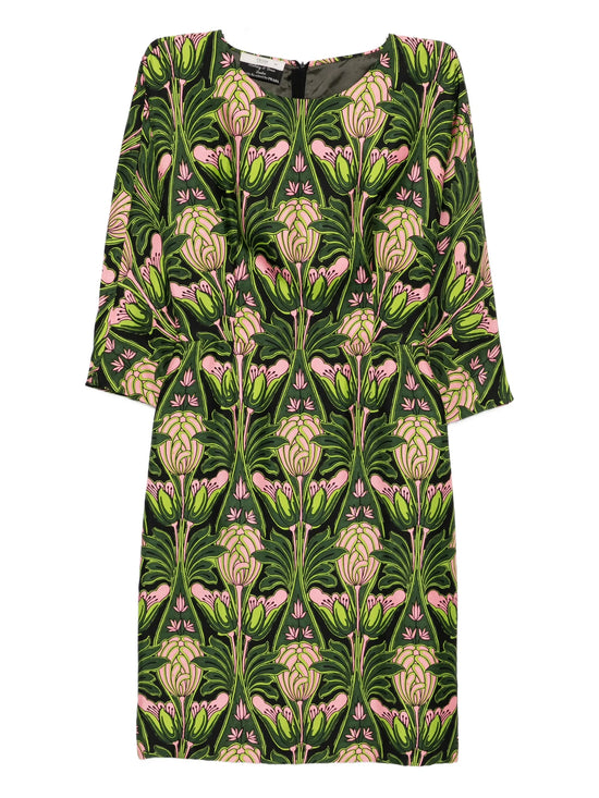 Fall 2003 Pink & Green Floral Dress