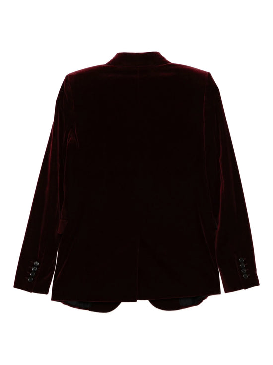 Burgundy Velvet Blazer