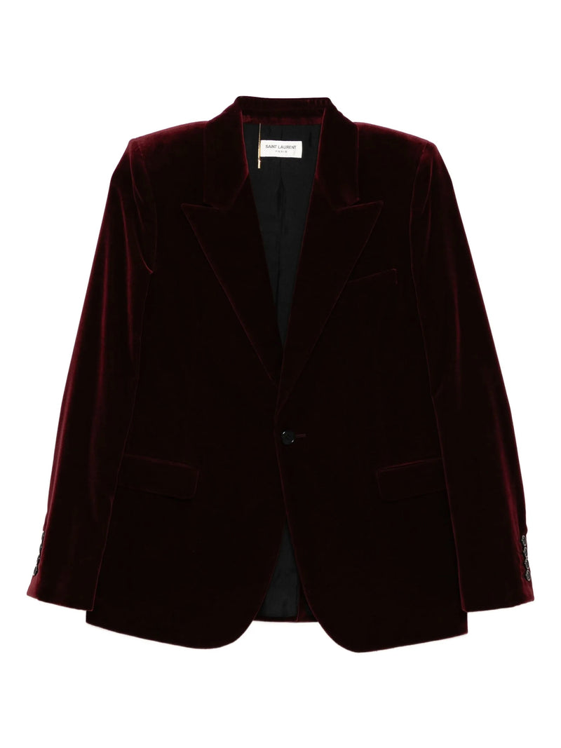 Burgundy Velvet Blazer