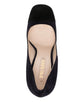 Black Suede Square Toe Pumps