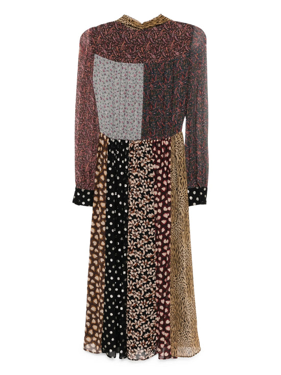 Patchwork Silk Dress