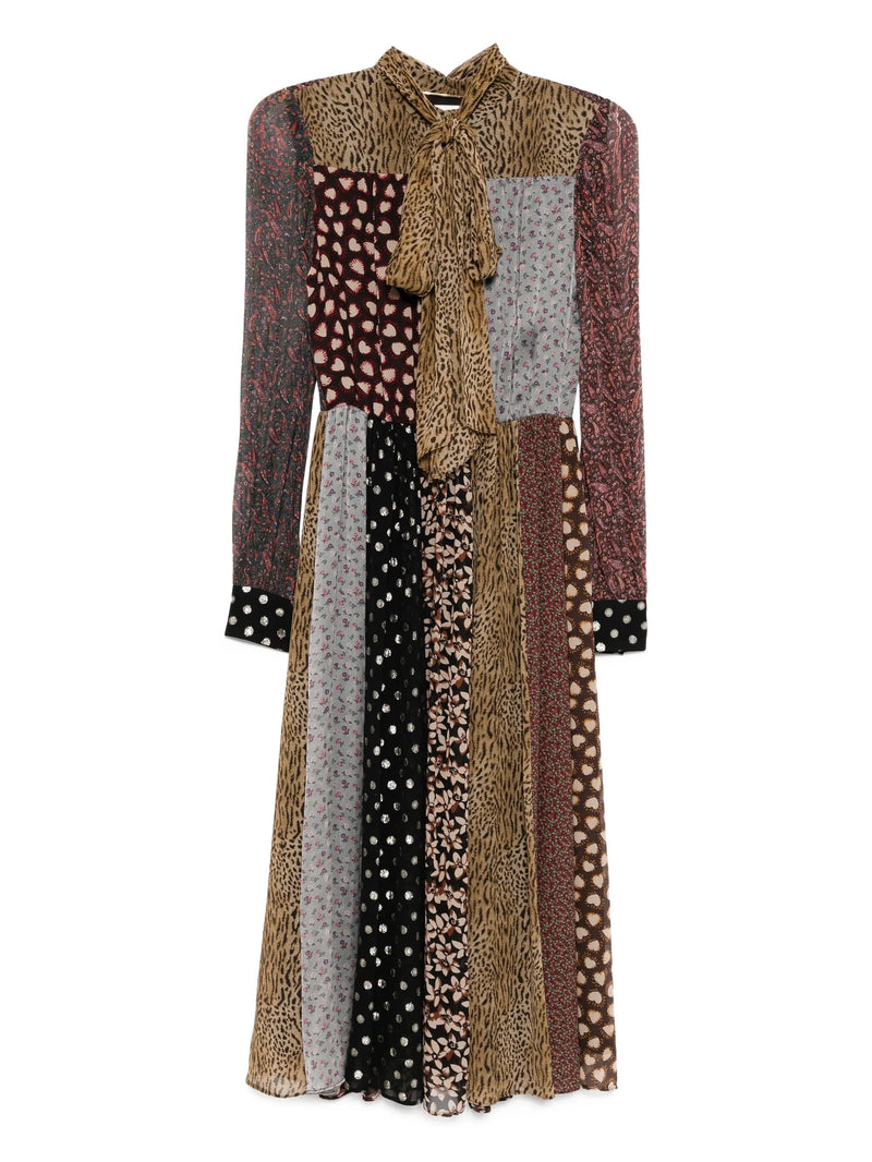 Patchwork Silk Dress