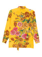 Gucci Yellow floral blouse with a vibrant pattern on a white background