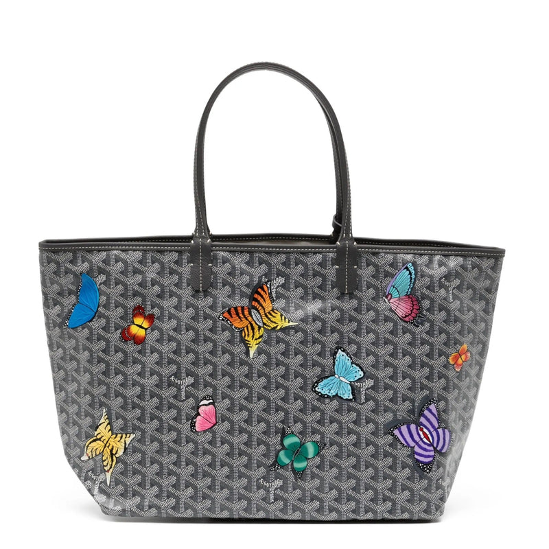 Customised Butterfly II Grey Monogram St Louis PM Tote