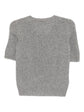 Grey Short-Sleeve Knit Top